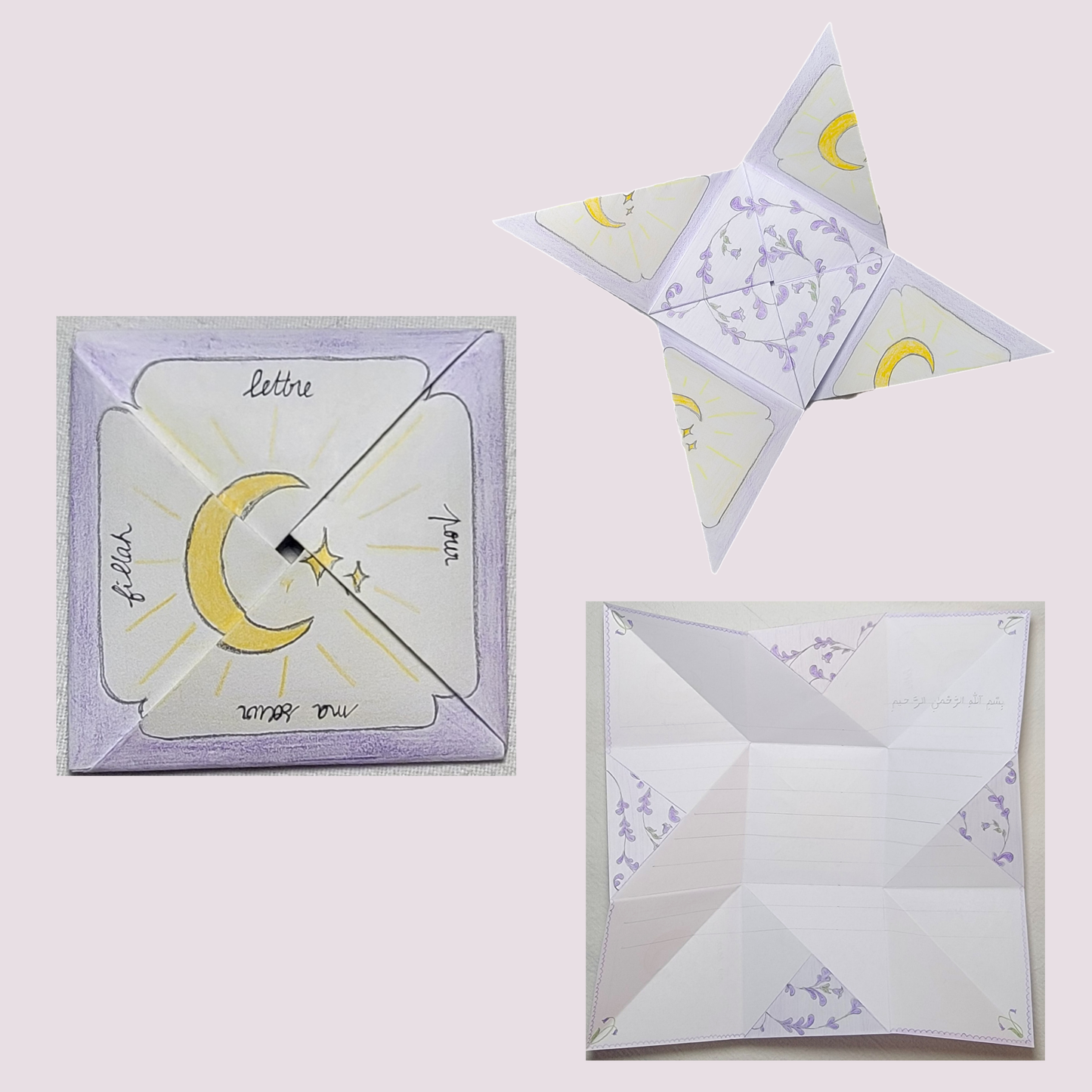 Imprimable gratuit : pliage lettre victorienne