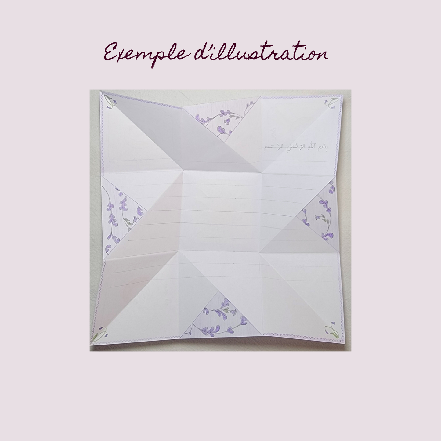 Imprimable gratuit : pliage lettre victorienne